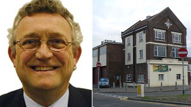 Bill Sharp and the former Hadleigh fire station