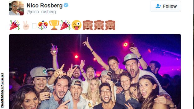 Nico Rosberg celebrates his 2016 F1 title with family and friends