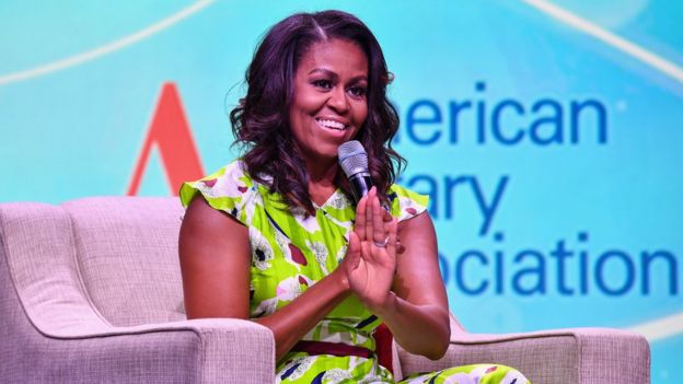 Former First Lady of the United States Michelle Obama speaks during the Opening General Session of the 2018 American Library Association Annual Conference at Ernest N. Morial Convention Center on June 22, 2018 in New Orleans, Louisiana. (Photo by Erika Goldring/WireImage)