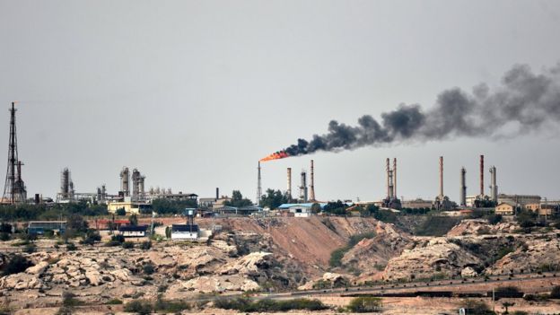 The Port of Kharg Island Oil Terminal in Iran