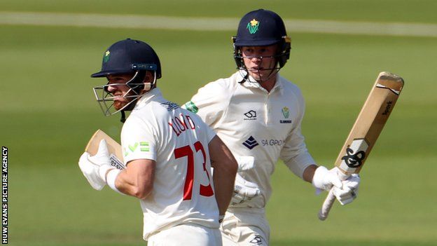 Glamorgan pair David Lloyd and Tom Bevan put on 117 for the second wicket.