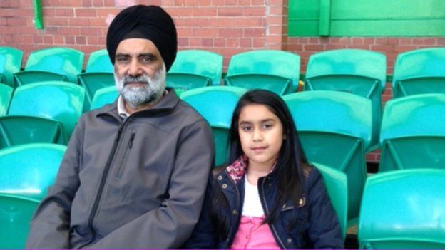 Jasvir Singh Sandhu with his daughter Ria