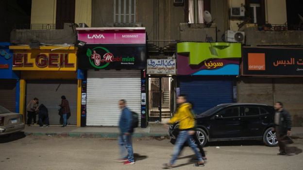 Closed shops in Cairo