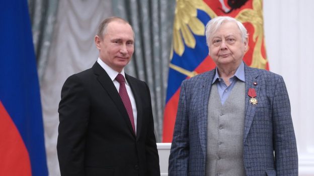 Олег Табаков и Владимир Путин, Кремль, 2015 год