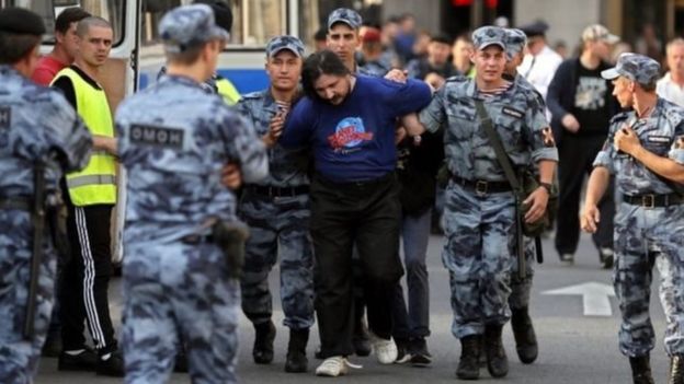 போராட்டத்தை கலைத்த போலீஸ்