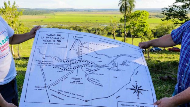 Mapa da batalha de Acosta Ñu