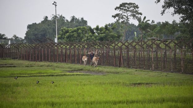 গ্রামবাসীদের অনেকেরই চাষের জমি পড়েছে কাঁটাতারের বেড়ার অন্য দিকে