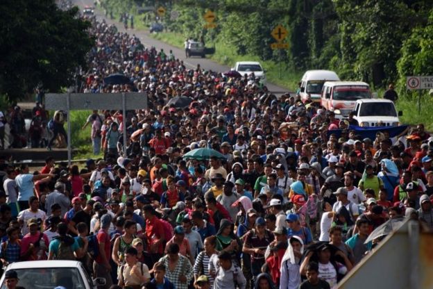 Una caravana migrante
