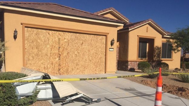 Stephen Paddock's house in quiet retirement community near Las Vegas.