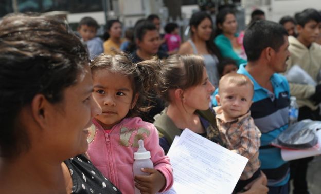 Emigrantes centroamericanos en Texas.