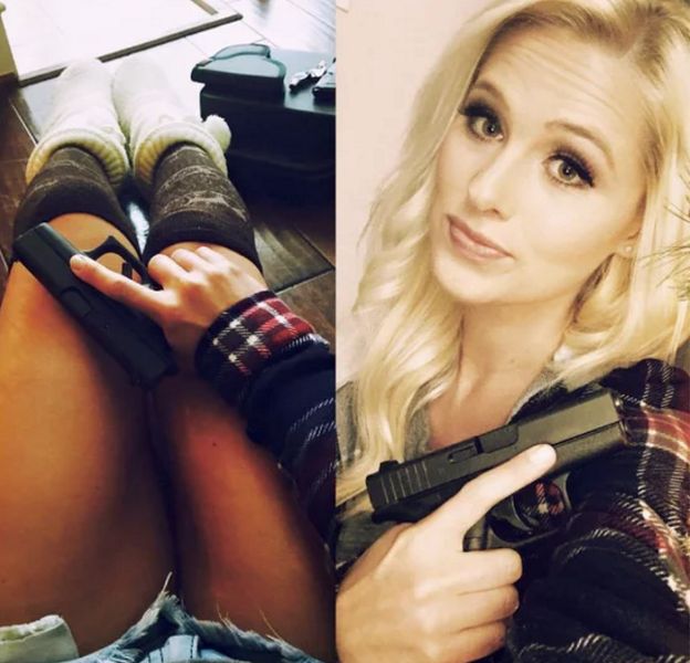Lahren is strongly in favour of gun ownership - something she's not afraid to show off on her social media posts