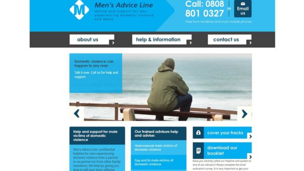 Sitio web de Men's Advice Line