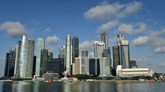 Singapore's financial district
