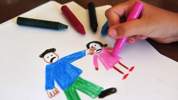 Desenho de abuso infantil
