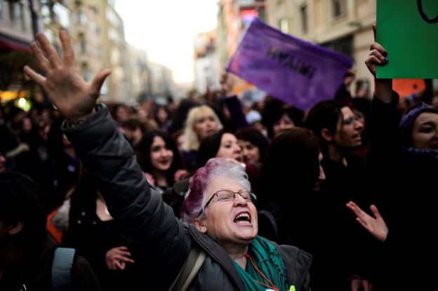 İstanbul'da protesto