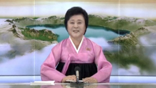 Anunciadora de TV de Corea del Norte