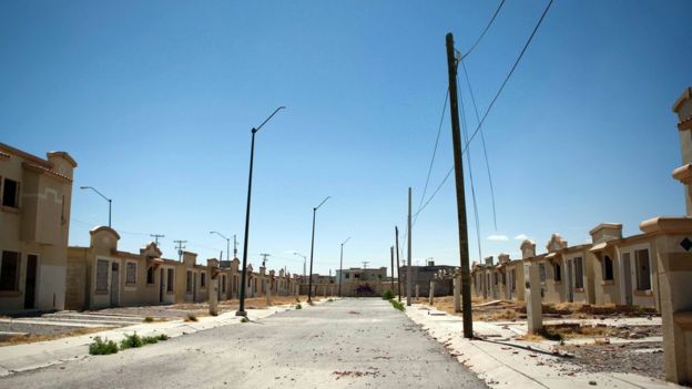 Casas abandonadas en Ciudad Juárez