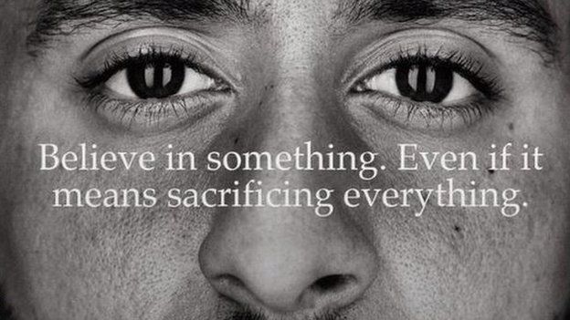 Nike advert featuring Colin Kaepernick