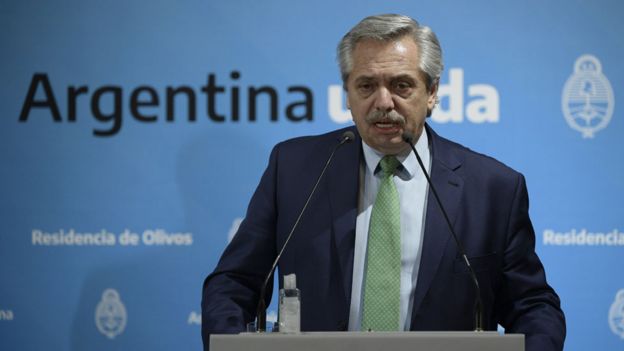 Alberto Fernández anuncia la cuarentena obligatoria, el 19 de marzo de 2020