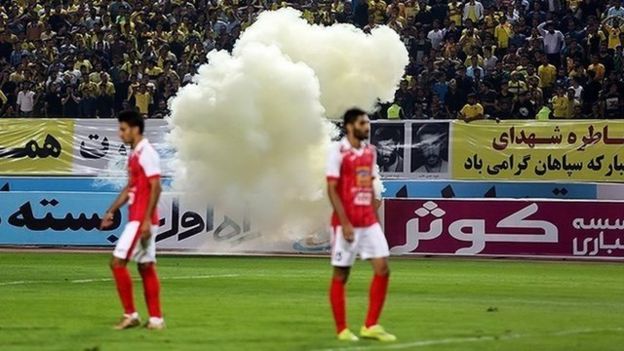 Iran fan misbehavior