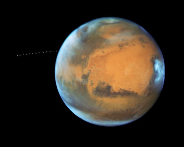 Marte fotografado pelo Hubble