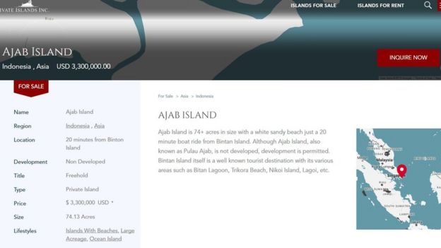 pulau, private island