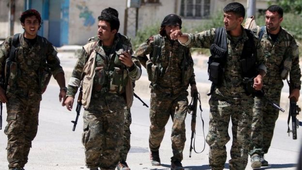 Kurdishfighters from the People's Protection Units (YPG) in Syria. File photo