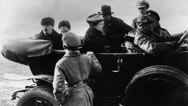 Lenin y Krupskaia