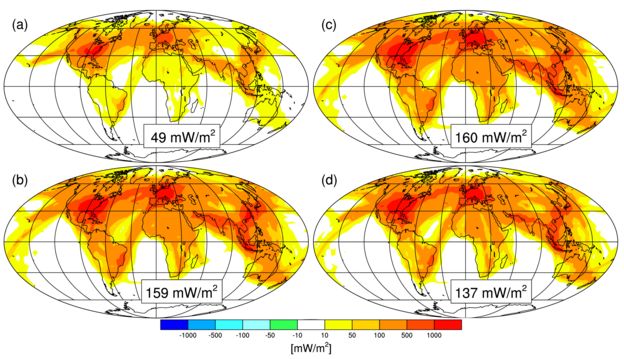 Infográfico ilustra variações do calor da terra, em diferentes escalas, de acordo com o volume de tráfego aéreo