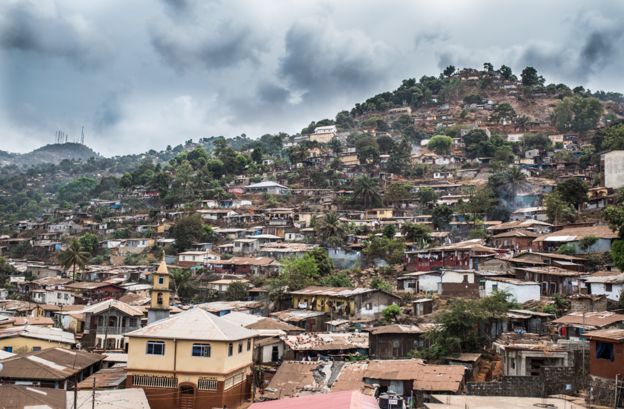 Este era el barrio donde vivía Mabinty en Sierra Leona