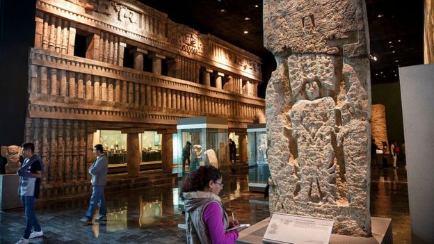 Sala maya del Museo Nacional de Antropología de México.