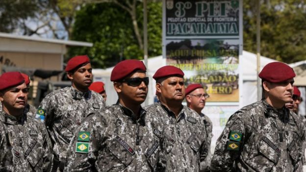 Homens da Força Nacional em Pacaraima