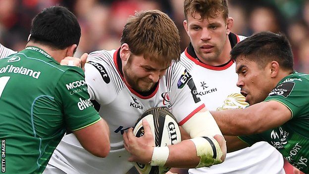 Iain Henderson charges forward for Ulster in last season's Pro14 quarter-final against Connacht