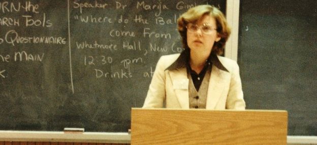 Vaira lecturing in 1978