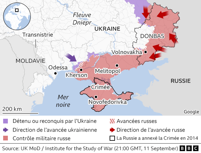 Guerre Ukraine Russie Loffensive De Kharkiv En Cartes Bbc News Afrique