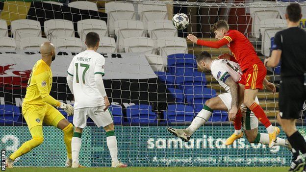 David Brooks broke the deadlock for Wales with a powerful header