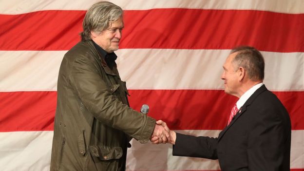 Steve Bannon y Roy Moore