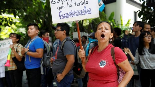 Protesta contra el acuerdo migratorio entre EE.UU. y Guatemala