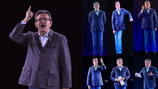 Holograma de Mélenchon