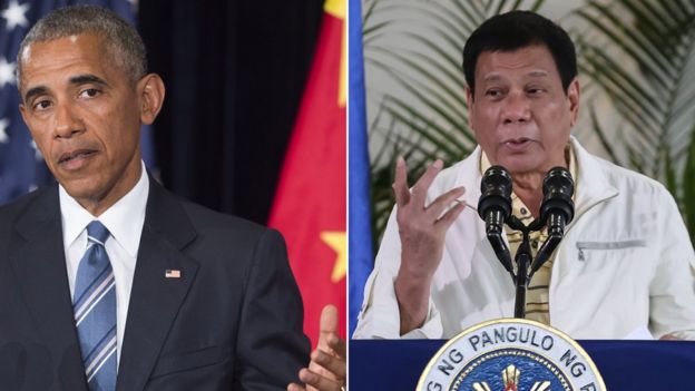 Barack Obama y Rodrigo Duterte