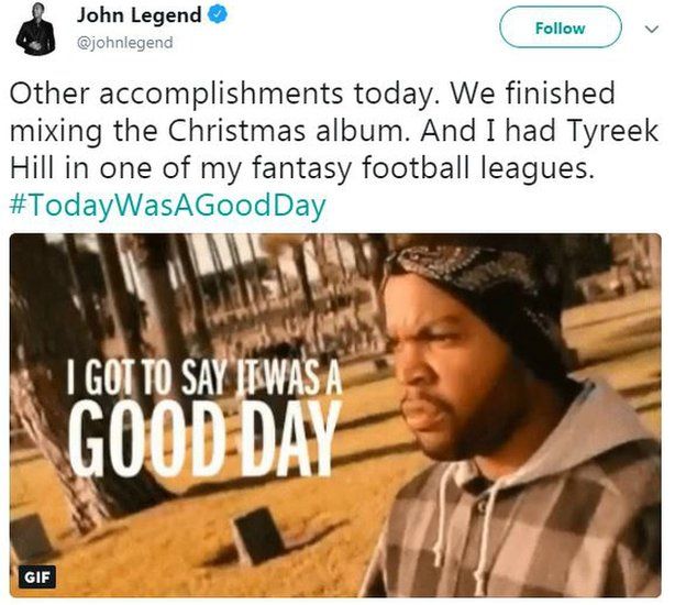John Legend tweet