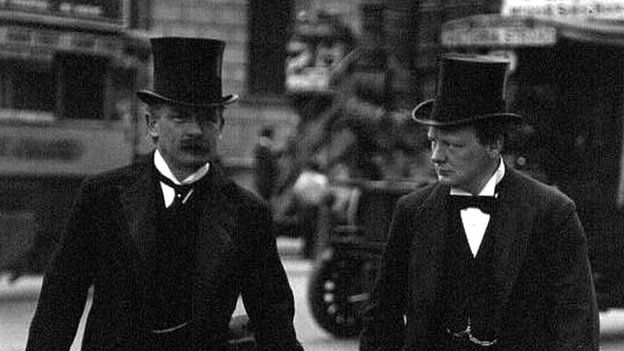 David Lloyd George and Winston Churchill