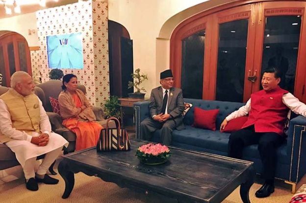 मोदी, सी, प्रचण्ड र सीता दाहाल
