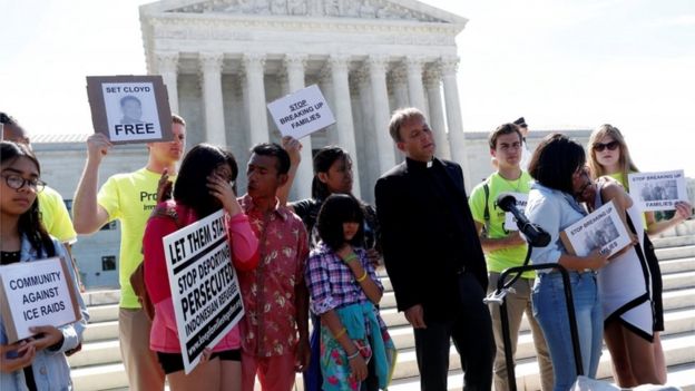 Protesters at the US Supreme Court