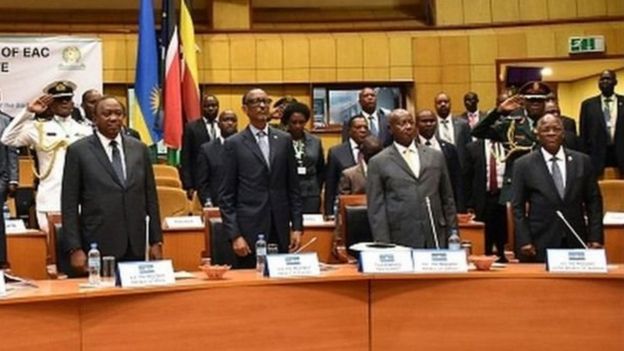 Viongozi wa nchi wanachama wa Jumuia ya Afrika Mashariki
