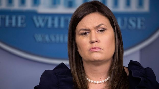 Sarah Sanders, portavoz de la Casa Blanca