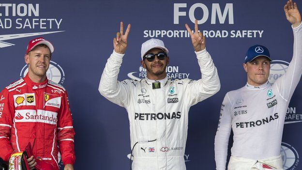 Vettel, Hamilton and Bottas