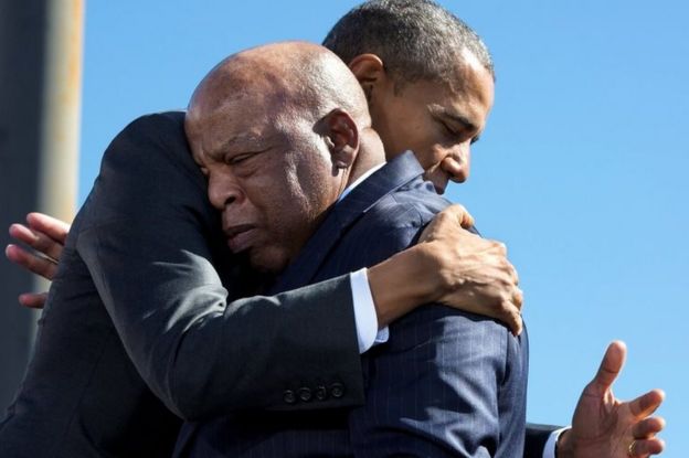 Barack Obama and John Lewis