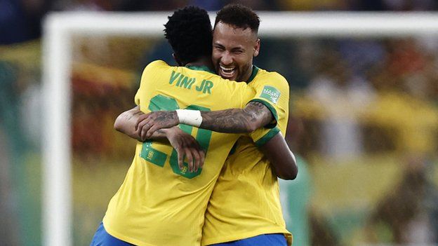 Vinicius Jr (left) and Neymar (right)