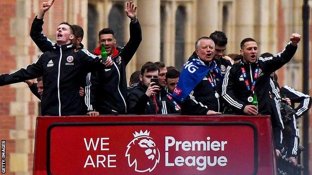 Chris Wilder led Sheffield United to the Premier League in 2019 - and celebrated in style